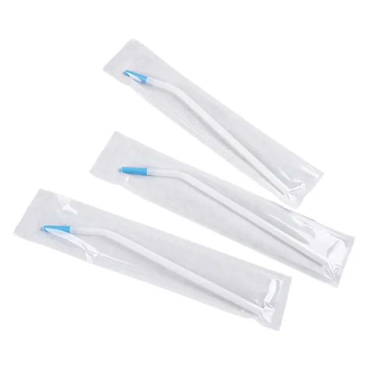 10Pcs Dental Clinic Surgical Suction Tips Suction Tube Long Slim Type
