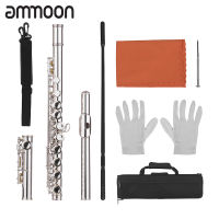 [ammoon]C Key 16 Holes Closed Hole Flute Woodwind Instrument with Cleaning Cloth Rod Gloves Screwdriver