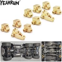 YEAHRUN Brass Front Rear Axle Lower Shock Mount Suspension Links Stand for 1/10 RC Crawler TRX4 TRX6 Accessories  Power Points  Switches Savers