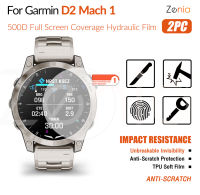 Zenia 2PCS HD แบบเต็มหน้าจอขอบโค้งเต็มรูปแบบฟิล์มกันรอยสำหรับ Garmin D2 Mach 1 สมาร์ทวอทช์ HD 9H ล่องหนล่องหนที่มองไม่เห็นฟิล์มนุ่ม TPU ฟิล์มป้องกันฟิล์มป้องกันการระเบิดป้องกันรอยขีดข่วน