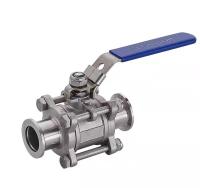 KF16 KF25 KF40 KF50 SUS304 Stainless Steel Full Port Sanitary Shut Off Vacuum Ball Valve With Clamp End Homebrew