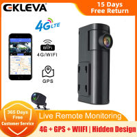 EKLEVA 4G รถ DVR Dash Cam Dual Lens บันทึกด้วย WIFI GPS กล้องติดตาม Dual Cams บันทึกรถ Mini Dash กล้อง