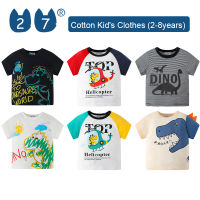 27Kids Store เสื้อยืดแขนสั้นของเด็กเสื้อยืดเด็กหญิงเด็กชายสำหรับเด็กทารก (1Y-8Y) 2023สำหรับเด็กผู้ชายฤดูร้อน