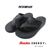 Bata Energy+ รุ่น 6843 รองเท้าแตะลำลองแฟชั่น บาจา ของแท้ รุ่น Energy+ สีดำ รหัส 8716843