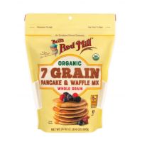 แป้งแพนเค้ก &amp; วาฟเฟิล มิกซ์ ผสม ธัญพืช 7 ชนิด โฮลเกรน ออร์แกนิค 680g Organic 7 Grain Pancake &amp; Waffle Mix Whole Grain Bobs Red Mill