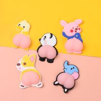 1 Pair 3D Cartoon Animal Silicone Butt Anti-collision Door Stop Stickers Avoidance Collision Phone Decor Car Bumper Anti-scratch Decorative Door Stops