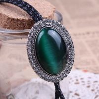 Agate Time Gem bolo tie retro shirt chain bolo collar rope leather necklace tie Ties