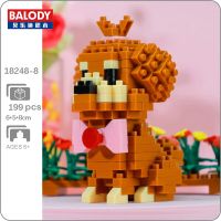 Balody 18248-8 Animal World Poodle Teddy Dog Pet Bow 3D Model DIY Mini Diamond Blocks Bricks Building Toy for Children no Box