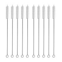 1/5/10PCS Stainless Soft Hair Suction Glass Tube Cleaner Brushes Tools Fish Tank Straw Bottle Cleaning Brush Long Straw Brush Specialty Glassware