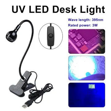 Led Ultraviolet Lights UV Nail Lamp 395nm UV Led Desk Lamp Black Light  Manicure Dryer UV Curing Light for Resin Curing Nail Art