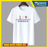 เสื้อยืด ผ้าฝ้าย พิมพ์ลาย Croasia Ball WORLD Cup FIFA WORLD QATAR 30S 2022S-5XL