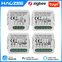 Tuya สมาร์ท Zigbee สวิตช์ไฟโมดูล1234แก๊งอัตโนมัติ DIY Breaker 2วิธีควบคุมทำงานร่วมกับ Alexa Home