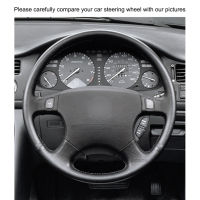 Hand-stitched Black PU Artificial Leather Car Steering Wheel Cover for Honda Accord Odyssey Prelude 1994 1995 1996-1997