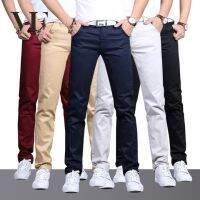 W&amp;MEMr Zeus กางเกง ผู้ชาย กางเกงลำลองเกาหลี Slim ผู้ชายเอวสูงตรง 121801