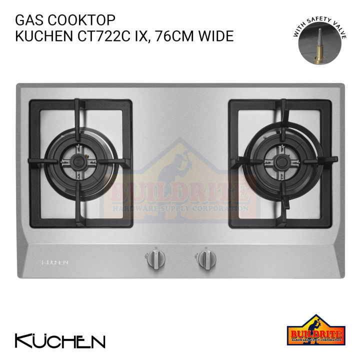 KUCHEN KCH CT722C IX Gas Cooktop With Safety Valve 2G 76CM Stainless   59573e69cc98da005f1986db19ec2259  720x720q80 