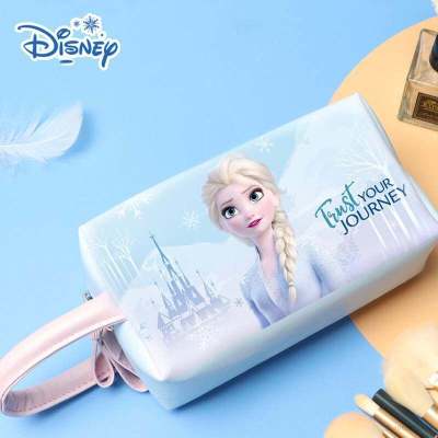 Frozen Cartoon Cute Girl Makeup Bag Portable Pencil case Large Capacity Simple Stationery Bag Girl Storage Bag