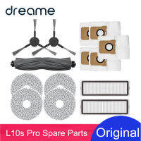 Original Dreame Bot L10s Pro ชิ้นส่วนอุปกรณ์เสริมเครื่องดูดฝุ่นหุ่นยนต์,แปรงด้านข้างหลัก,ฝาครอบ,ตัวกรอง,Mop Rag Optional