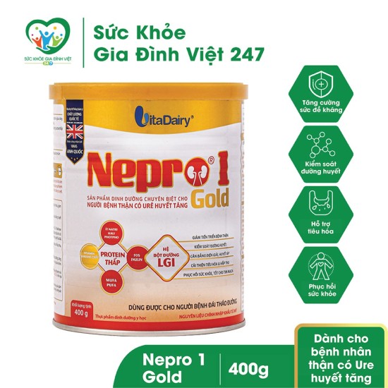 Sữa nepro 1 gold dành cho người bệnh thận có ure huyết tăng 400g - ảnh sản phẩm 1