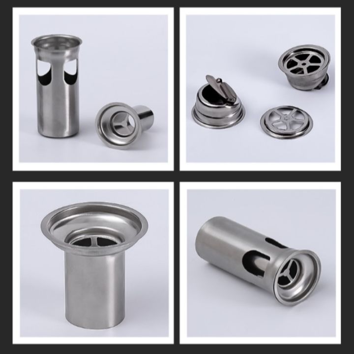 stainless-steel-shower-drain-stopper-bathroom-kitchen-sink-deodorant-core-strainer-filter-hair-trap-plug-toilet-sewer-cover