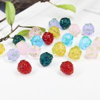 Diy Handmade Gadgets Boutique Glass Pendants Small Strawberry Multicolor