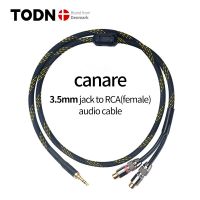 Canare ปลั๊กสายสัญญาณเสียงสายไฮไฟสายสัญญาณเสียง RCA 3.5มม. Aux Plug Convert 2ปลั๊กอาร์ซีเอตัวเมีย