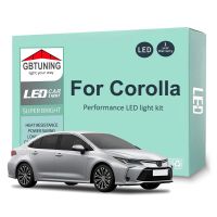 หลอดไฟตกแต่งภายใน LED ชุดคิทสำหรับรถโตโยต้า Corolla 1987-2016 2017 2018 2019 2020 2021รถยนต์โดมลำต้นการอ่านแผนที่ไฟยานพาหนะ Canbus