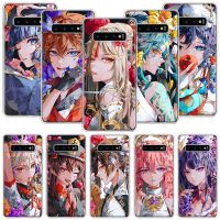 [Hot K] แฟชั่น Genshin Impact เคสโทรศัพท์สำหรับ Samsung Galaxy S20 FE S10 Plus S21 S22 Ultra S10E S9 S8 S7 Edge J4 + เคสโทรศัพท์วิบวับ Coque