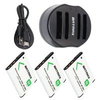 3-Pack NP-BN1 NPBN1 NP BN1 BN แบตเตอรี่และ USB Dual Charger สำหรับ DSC TX9 T99 WX5 TX7 TX5 W390 W380 W350 W320 W360 QX100 W370