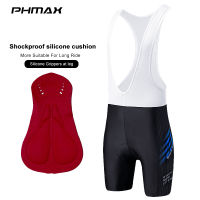 PHMAX Mens Cycling Bib Shorts MTB Bike 5D GEL Padded Shockproof Tights Road Bike Breathable Pro Lycra Bicycle Triathlon Shorts