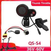 QS-S4 36V-60V Thumb Throttle LCD Display Meter Kit+-60 Cable Parts Accessories for Zero 8 9 10 8X 10X Electric Scooter 6PIN Display