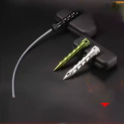 Tactical Whip Detachable Steel Wire Sleeve Whip Self-Defense Whip Stick Outdoor Portable Car Defense Weapon Emergency Safety Con