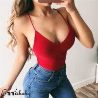 [A LIKE] Women Solid Colors StrapTops 2019Female Slip Tops Sexy Thaya Ladies Short Tight Shirt