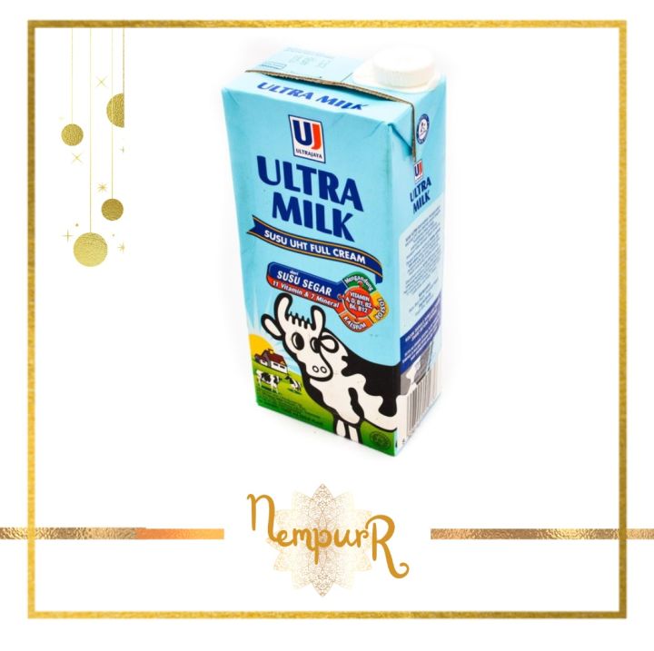 Susu Ultra Milk Full Cream 1 Liter Susu Cair Uht 1000 Ml Nempur Lazada Indonesia 7639