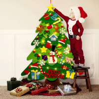 【CANDIES.】 DIY ต้นคริสต์มาส ของเล่น  ต้นคริสต์มาสสักหลาด ของตกแต่งวันคริสต์มาส 3D Christmas Tree