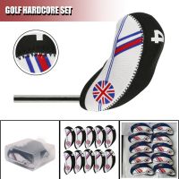 10Pcs Neoprene Golf Club Iron Headcovers 10X5cm Waterproof Putter Head Cover Protectors Golf Rod Head Protective Cover Set