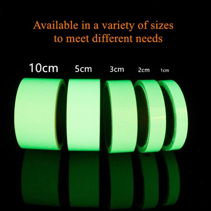 hot-k-เทปเรืองแสง3เมตรเทปสติกเกอร์เรืองแสงในสีเขียวเข้มเรืองแสงมีกาวในตัวเทปเตือนตกแต่งปลอดภัยความปลอดภัย