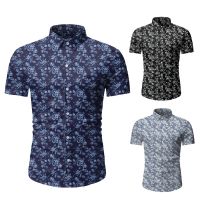 CODDian Zhen Summer New Mens Casual Short-sleeved Floral Shirt Baju MURAH Viral Slim Fit Kemeja Lelaki