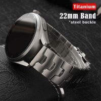 2023 Original ▫❀▫ Tali Titanium 22mm untuk Huawei GT 2 3 Pro 46mm tali jam tangan Logam Tautan mewah untuk Samsung 3 45mm S3 Amazfit Aksesori Gelang