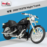 Maisto 1:18 Harley 2008 FXSTB Night Traink รุ่นรถจำลองรถจักรยานยนต์โลหะของเล่นรถเด็กของเล่นของขวัญ B424