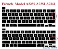 AZERTY Keyboard Cover Skin French  Cover Protector for MacBook Pro 13 inch 2020 Model A2289 A2251 &amp; Mac book 16 inch Model A2141 Keyboard Accessories