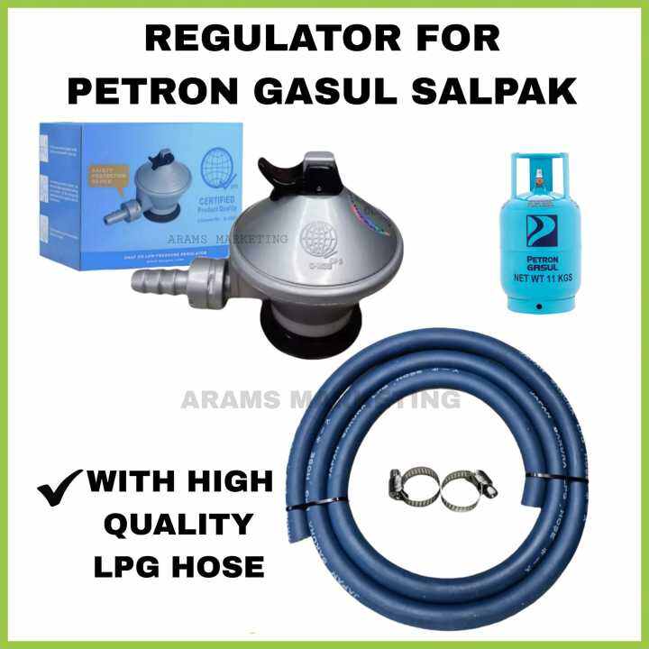 LPG Gas Regulator For Petron Gasul with hose TPA LR2620BR (DE SALPAK