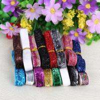 12y/lot(1y/color) Mix Color Lace Ribbon Sparkle Glitter Velvet Ribbon Random for Craft/Sewing DIY Wedding Party Packing Material Gift Wrapping  Bags