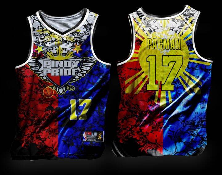 PINOY PRIDE 01 PACMAN inspired basketball jersey full sublimation nylon spandex Lazada PH