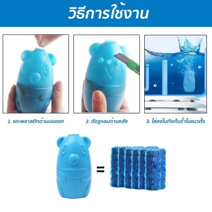 i-deahome-ดับกลิ่นห้องน้ำ-ดับกลิ่นชักโครก้อนบลู-น้ำสีฟ้า-หมีฟ้า-เจลหอมติดชักโครก