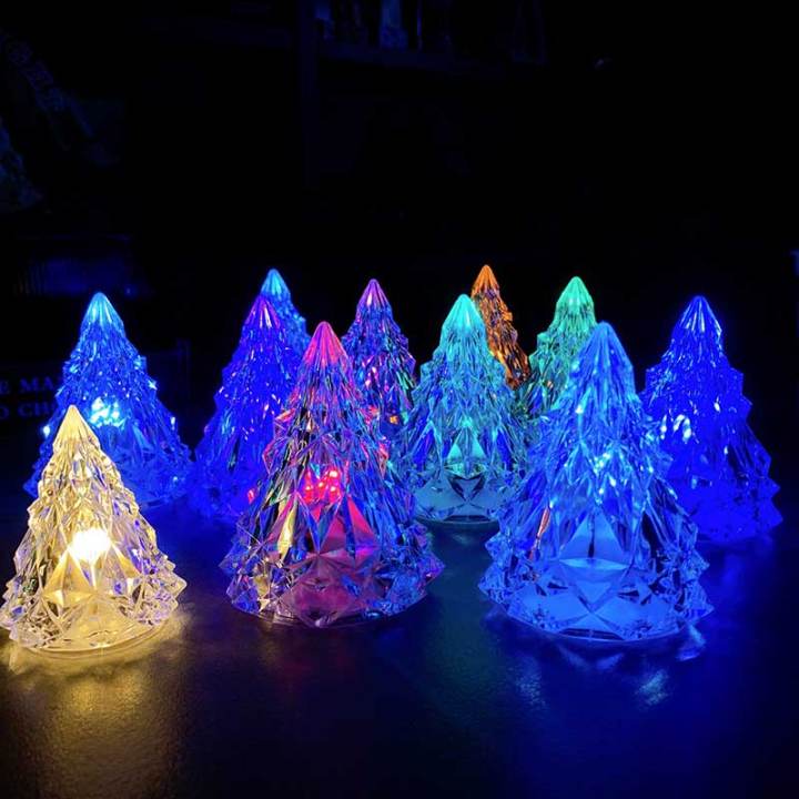 free-shipping-โต๊ะคริสตัลใสมีไฟ-led-ไฟคริสตัลสำหรับต้นคริสต์มาสตกแต่งบ้านเทศกาลคริสต์มาสโคมไฟอิเล็กทรอนิกส์ไฟกลางคืน