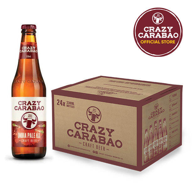 Crazy Carabao India Pale Ale Premium Craft Beer 330ml 24 Pack Bottles