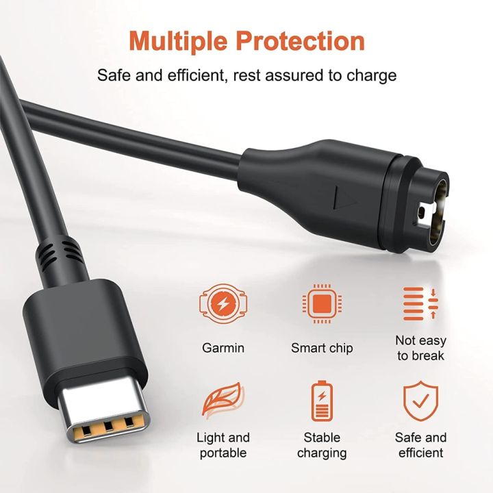 zenia-อะแดปเตอร์เครื่องชาร์จนาฬิกาข้อมืออัจฉริยะ-สายชาร์จ-usb-c-ชนิด-c-สำหรับ-garmin-fenix-7-7x-6x-6-sapphire-solar-5x-5-plus-vivomove-3s-vivoactive-3-4-4s-venu-2-2s-sq-captain-marvel-rey-forerunner-2