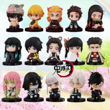 Demon Slayer Action Figure Nezuko Onigiri Model 16cm Zenitsu Kyoujurou Onigiri  Figure for Cover Cup Noodles Desktop Ornaments Car Ornaments PVC Material  New Design