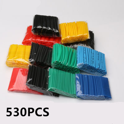 【CW】530 PCS Color Polyolefin Shrinking Assorted Heat Shrink Tube Wire Cable Insulated Sleeving Tubing Set 2:1 Waterproof Sleeve