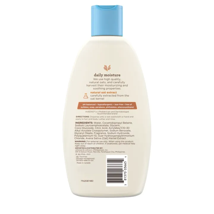 Aveeno Baby Daily Wash & Shampoo 236ml + Daily Moisture Lotion 227g